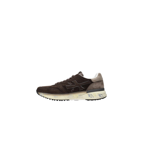 Sneakers Uomo Mick 7898, con tomaia in misto pelle e maxi logo in tono colore